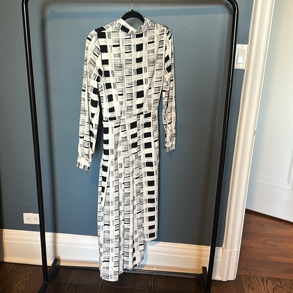 Topshop (US6) asymmetric printed midi dress - Picture 4 of 9